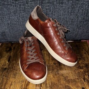 ECCO Men’s Street Lite Leather Sneakers – Whiskey/Coffee